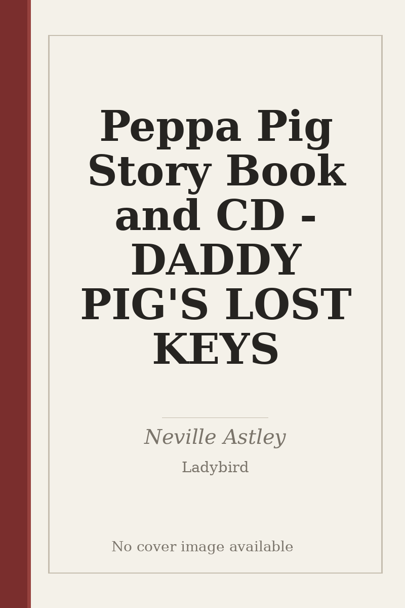Peppa Pig Story Book and CD - DADDY PIG'S LOST KEYS - no cover image available