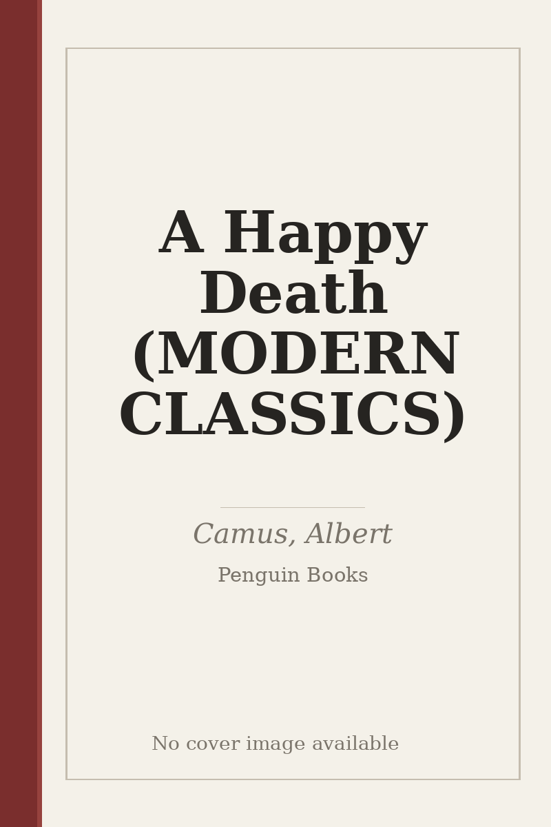 A Happy Death (MODERN CLASSICS) - no cover image available