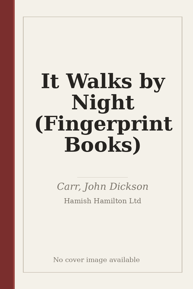 It Walks by Night (Fingerprint Books) - no cover image available