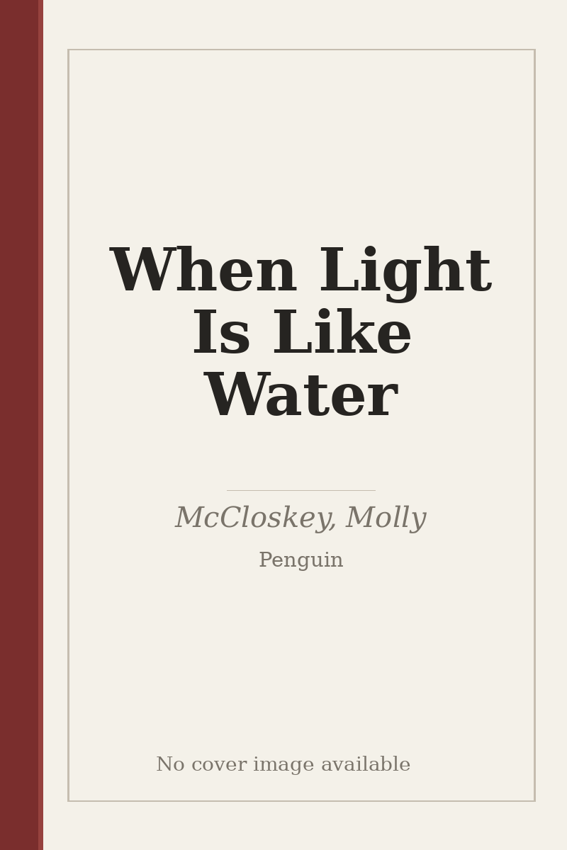When Light Is Like Water - no cover image available