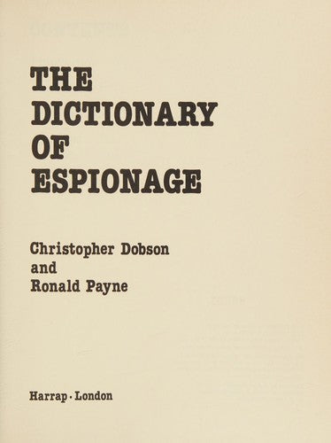 Dictionary of Espionage