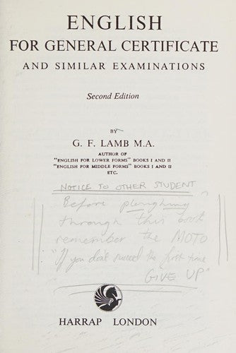 English for General Certificate