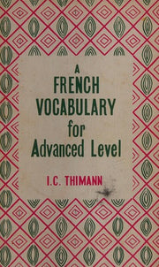 French Vocabulary for Advanced Level