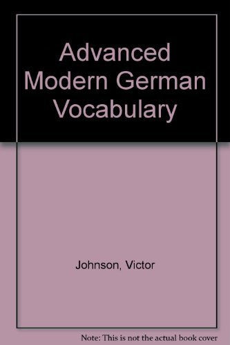 Advanced Modern German Vocabulary
