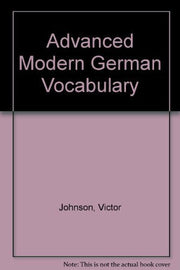 Advanced Modern German Vocabulary