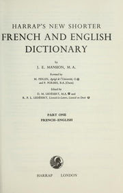 New Shorter French-English, English-French Dictionary: Pt. 1
