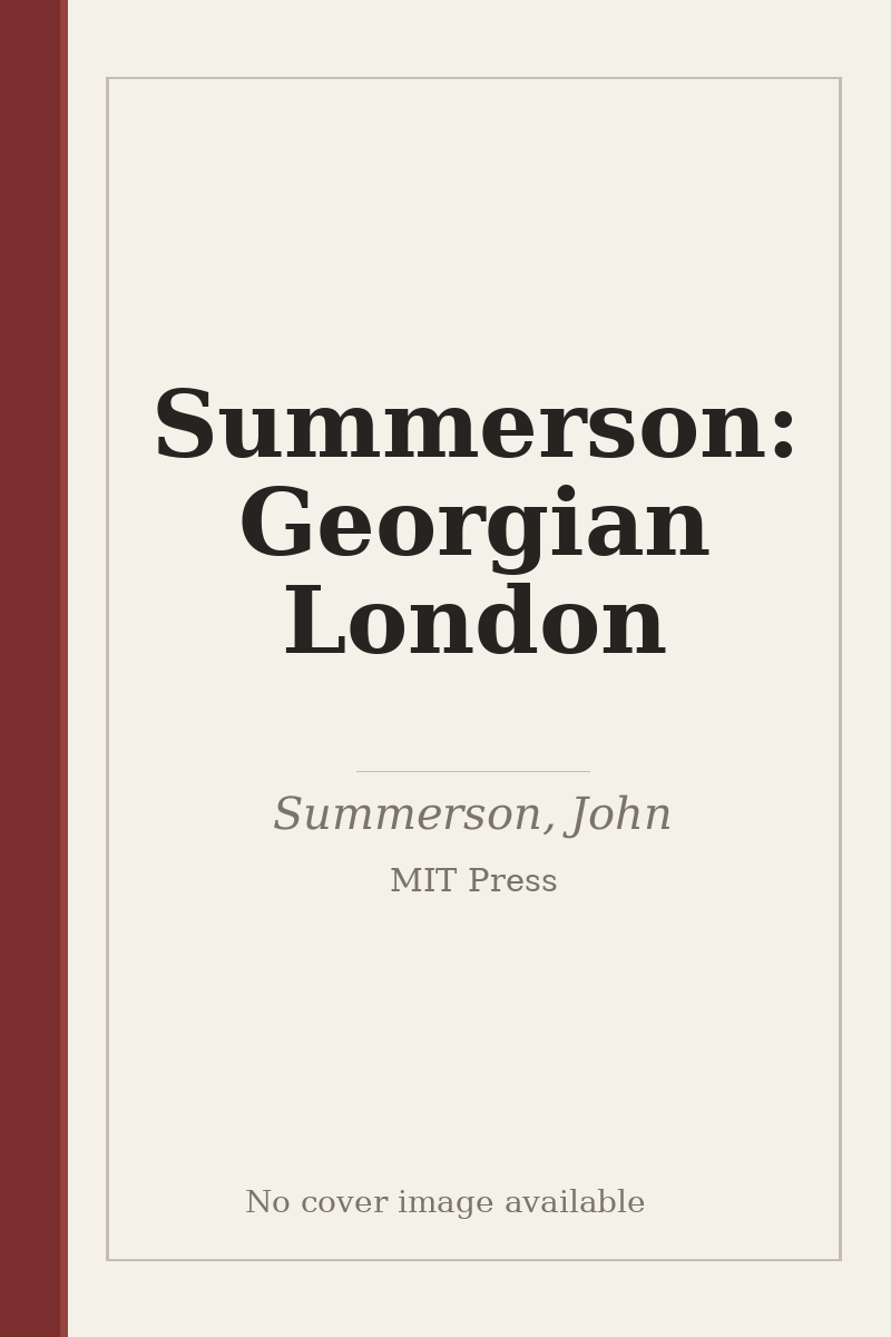 Summerson: Georgian London - no cover image available