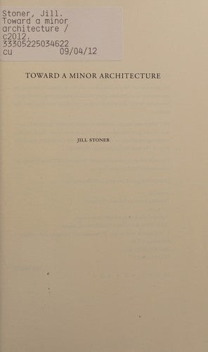 Toward a Minor Architecture