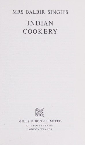 Indian Cookery