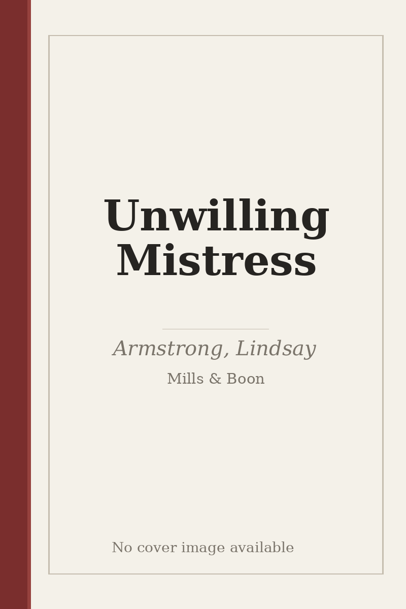 Unwilling Mistress - no cover image available