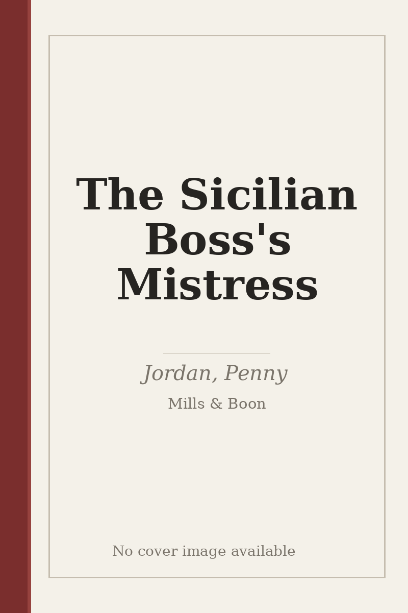 The Sicilian Boss's Mistress - no cover image available