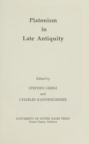 Platonism in Late Antiquity: v. 8 (Christianity and Judaism in Antiquity)