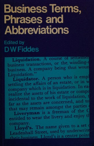 Business Terms, Phrases and Abbreviations