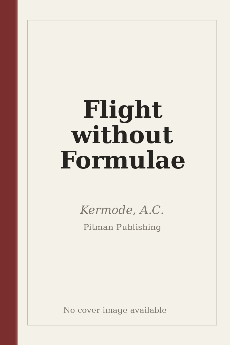 Flight without Formulae - no cover image available