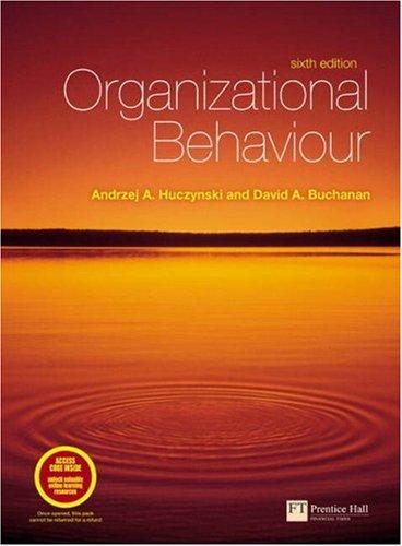 Organizational Behaviour: An Introductory Text