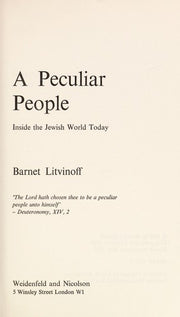 Peculiar People: Inside World Jewry Today