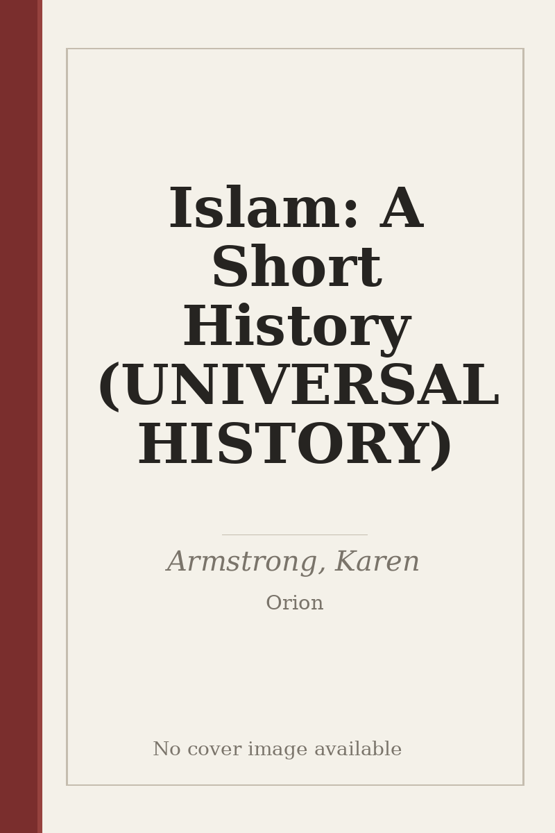 Islam: A Short History (UNIVERSAL HISTORY) - no cover image available