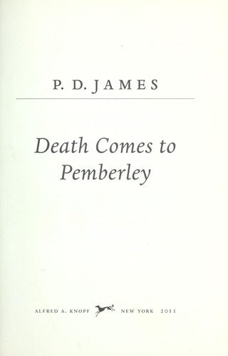 Death Comes to Pemberley