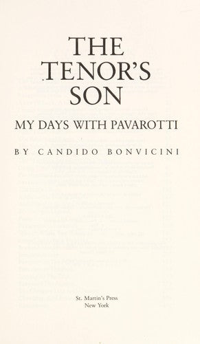 The Tenor's Son: My Days With Pavarotti