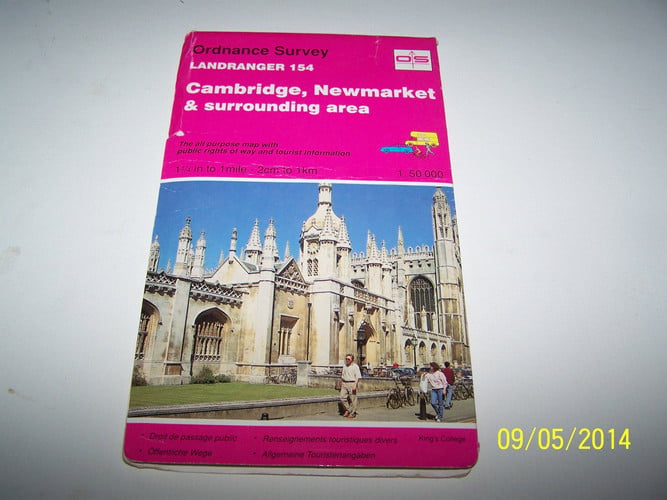 Cambridge, Newmarket and Surrounding Area (Sheet 154) (OS Landranger Map)
