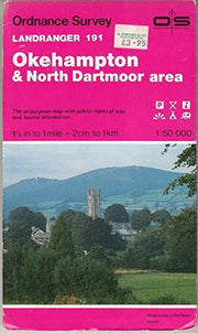 Okehampton and North Dartmoor Area (Sheet 191) (OS Landranger Map)