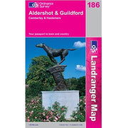 Aldershot and Guildford, Camberley and Haslemere: Sheet 186 (Landranger Maps)