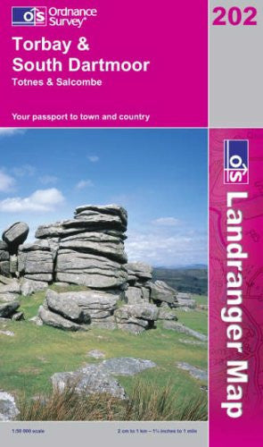 Ordnance Survey Landranger Map 202 Torbay and South Dartmoor, Totnes & Salcombe