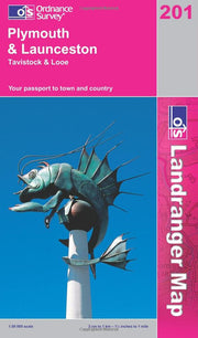 Plymouth and Launceston, Tavistock and Looe: Sheet 201 (Landranger Maps)