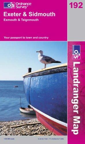 Exeter and Sidmouth, Exmouth and Teignmouth (Landranger Maps 192 Map)