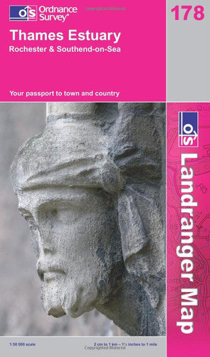 Thames Estuary, Rochester and Southend-on-Sea: Sheet 178 (OS Landranger Map)