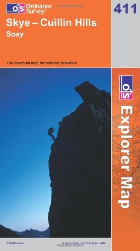 Skye: Cuillin Hills - Soay: Sheet 411 (OS Explorer Map)