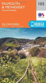Falmouth & Mevagissey Map | Truro & St Mawes | Ordnance Survey | OS Explorer Map 105 | England | Walks | Hiking | Maps | Adventure
