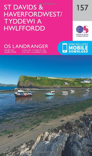St David’s & Haverfordwest/Tyddewi a Hwlffordd Map | Pembrokeshire Coast | Ordnance Survey | OS Landranger Map 157 | Wales | Walks | Cycling | Days Out | Maps | Adventure