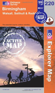 Birmingham, Walsall, Solihull and Redditch: Sheet 220 (OS Explorer Map Active)
