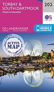 Torbay & South Dartmoor Map | Weatherproof | Totnes & Salcombe | Ordnance Survey | OS Landranger Active Map 202 | England | Walks | Cycling | Days Out | Maps | Adventure