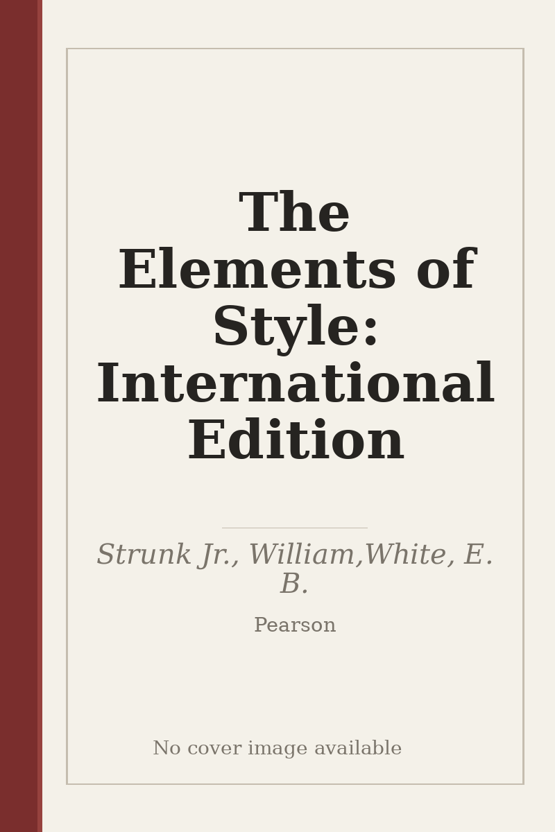 The Elements of Style: International Edition - no cover image available