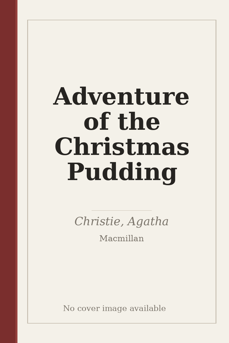 Adventure of the Christmas Pudding - no cover image available