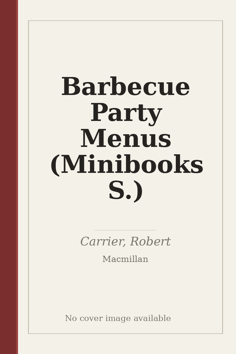 Barbecue Party Menus (Minibooks S.) - no cover image available