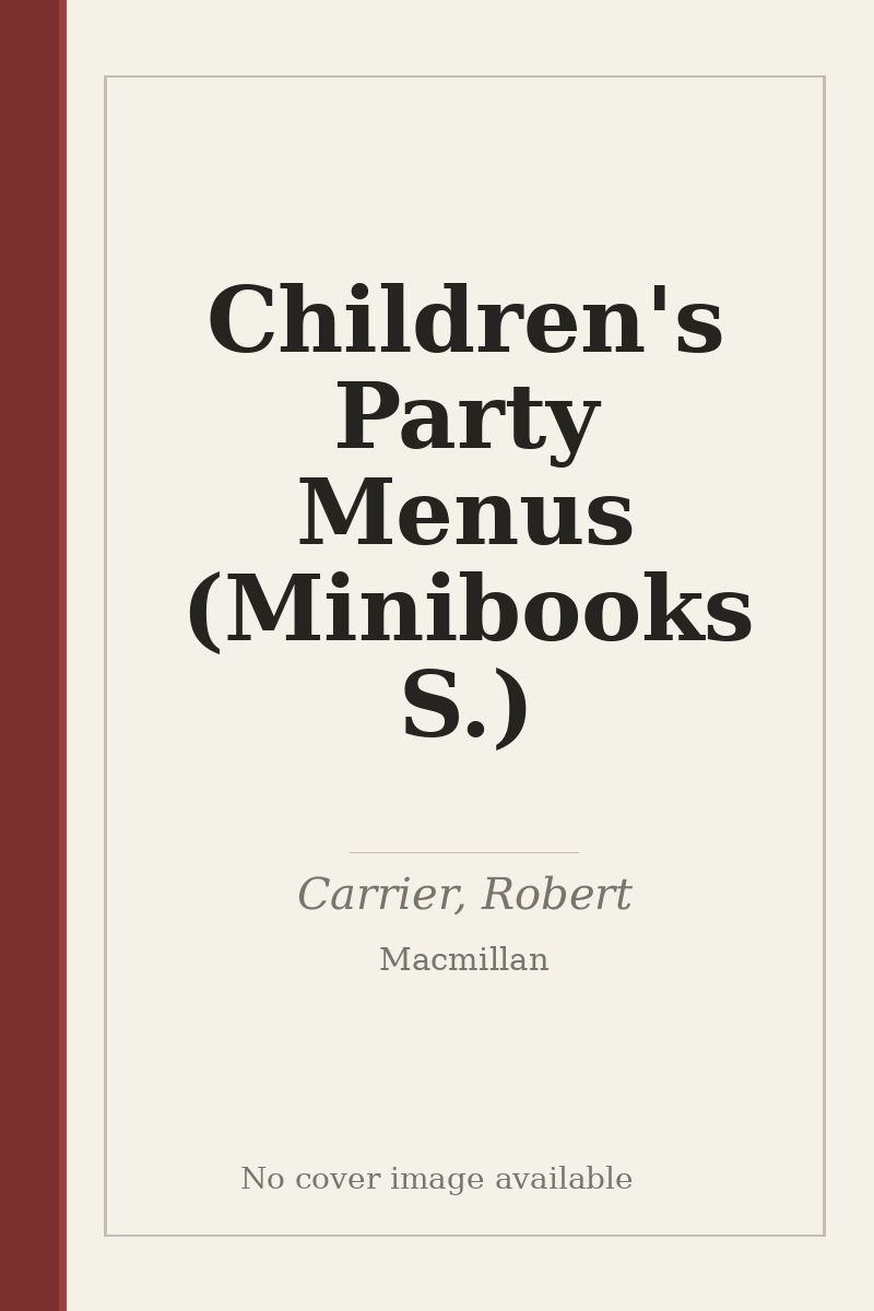 Children's Party Menus (Minibooks S.) - no cover image available