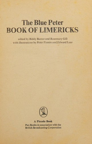 "Blue Peter" Book of Limericks (Piccolo Books)