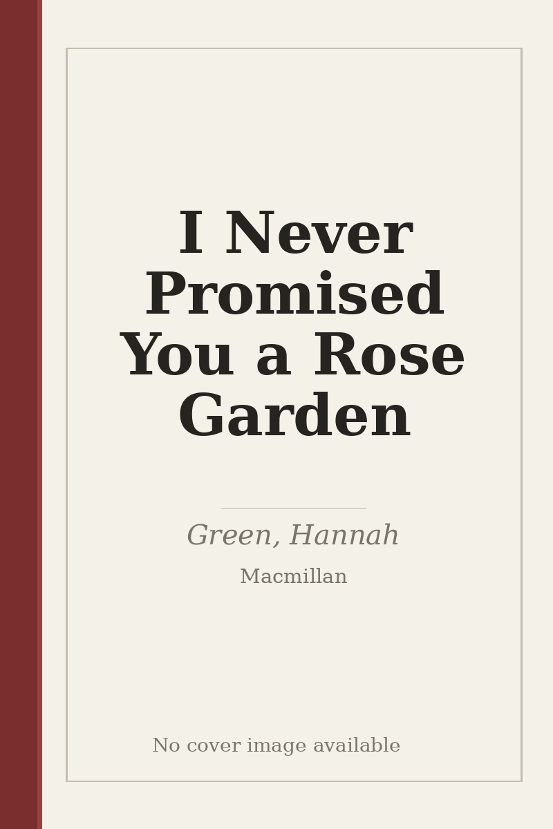 I Never Promised You a Rose Garden - no cover image available