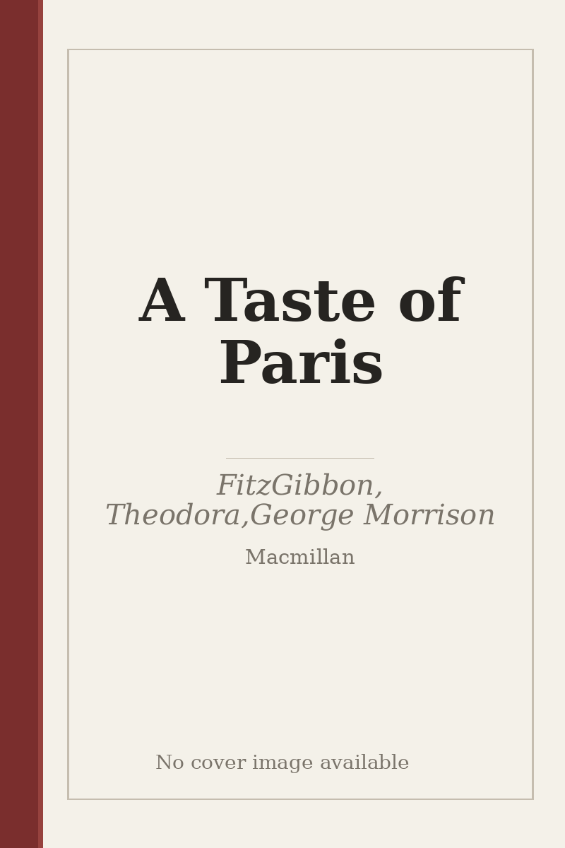 A Taste of Paris - no cover image available