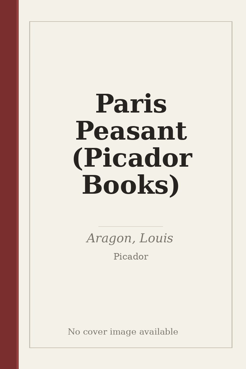 Paris Peasant (Picador Books) - no cover image available