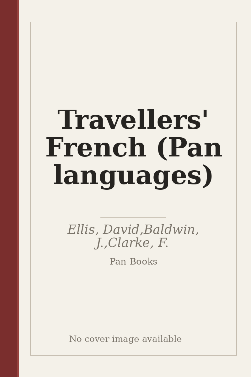 Travellers' French (Pan languages) - no cover image available