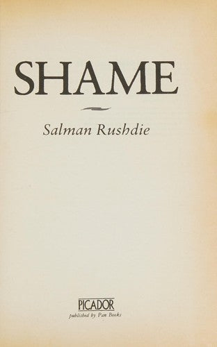 Shame (Picador Books)
