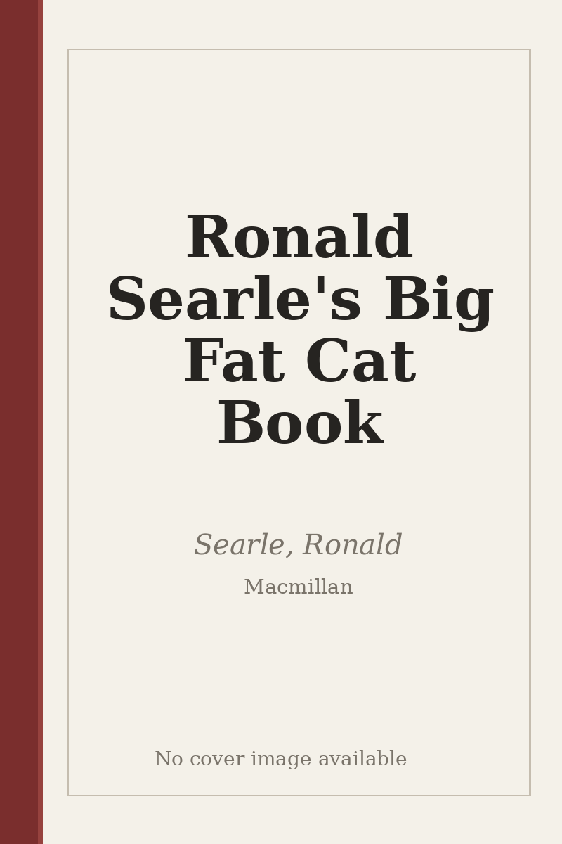 Ronald Searle's Big Fat Cat Book - no cover image available