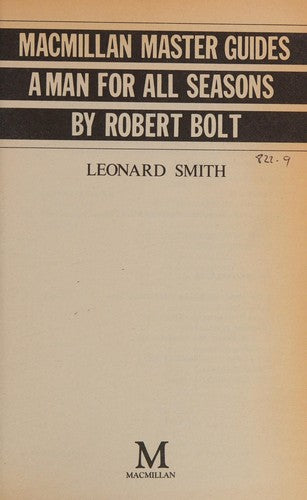 A Man For All Seasons by Robert Bolt (Master Guides)
