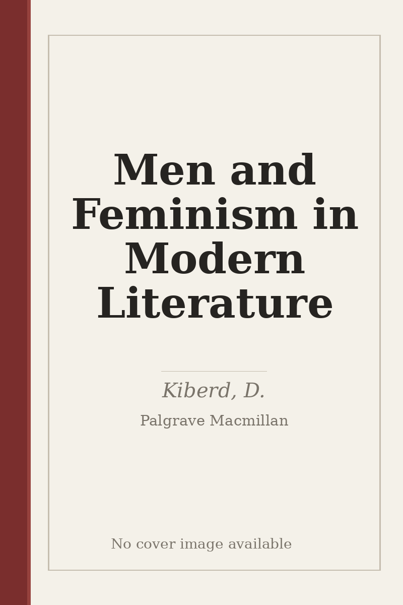 Men and Feminism in Modern Literature - no cover image available