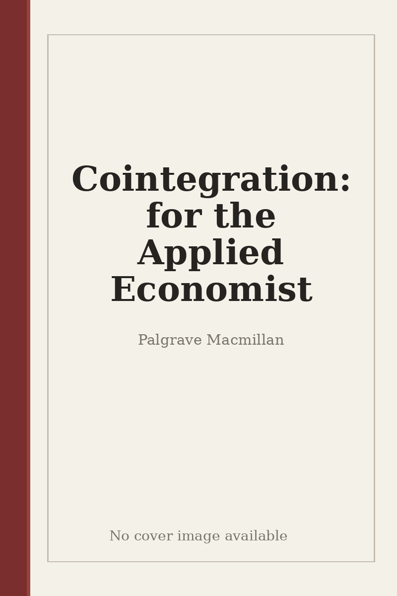 Cointegration: for the Applied Economist - no cover image available