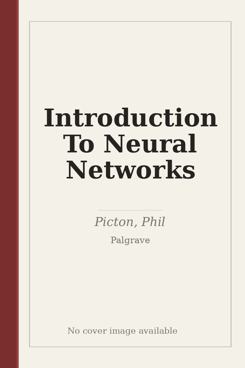 Introduction To Neural Networks - no cover image available